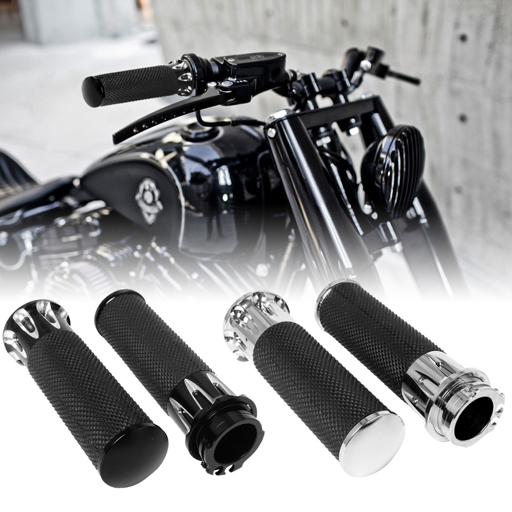 Motorcycle Parts - แฮนด์จับอะลูมิเนียม CNC ขนาด 25 มม. แบบกลวง