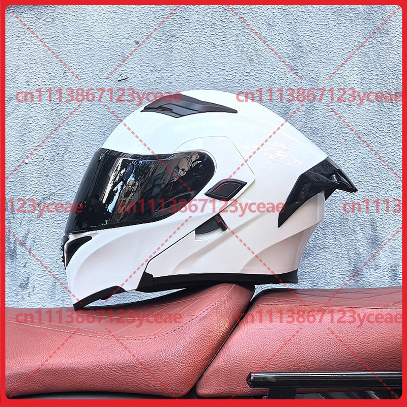 Dual Visor Motorcycle Racing Helmet - หมวกกันน็อคมอเตอร์ไซค์แบบโมดูลาร์ Orz พร้อมชิลด์สองชั้น สปอยเลอร์ขนาดใหญ่ หมวกกันน็อคแข่ง ใส่ได้ทั้งชายและหญิง