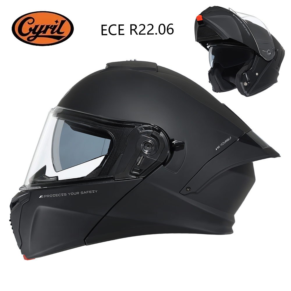 Modular Flip Up Motorcycle Helmet Dot Approved - หมวกกันน็อคแบบโมดูลาร์ CYRIL สำหรับมอเตอร์ไซค์ ได้รับการรับรองมาตรฐาน ECE 22.06