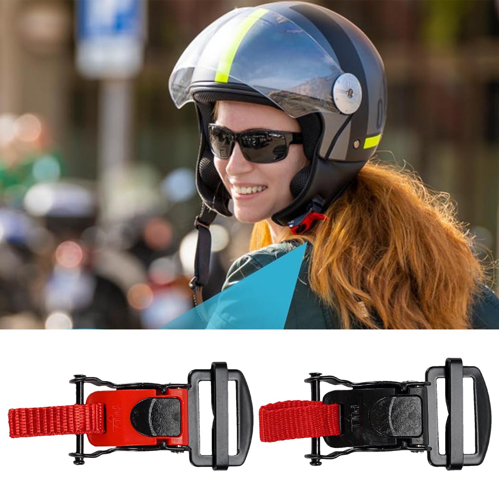 Quick Release Buckle Motorcycle Helmet - ตัวล็อคหมวกกันน็อคแบบปลดเร็ว หัวเข็มขัดรูปตัวดีคู่ คลิปปลดเร็วที่ปลอดภัย สายรัด ซ็อกเก็ตล็อคหมวกกันน็อค สำหรับหมวกกันน็อค