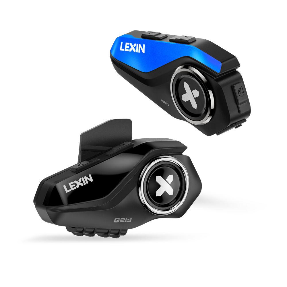 Universal Motorcycle Helmet Intercom Headset - เล็กซิน G2P ชุดอินเตอร์คอมสำหรับหมวกกันน็อคมอเตอร์ไซค์ 2 ชิ้น บลูทูธ