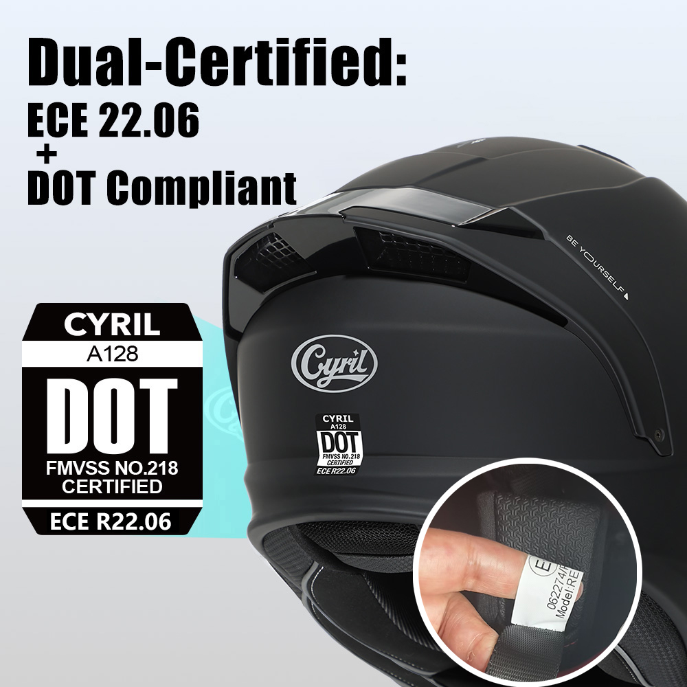 หมวกกันน็อคแบบโมดูลาร์ CYRIL ส - Modular Flip Up Motorcycle Helmet Dot Approved บทวิจารณ์และราคา