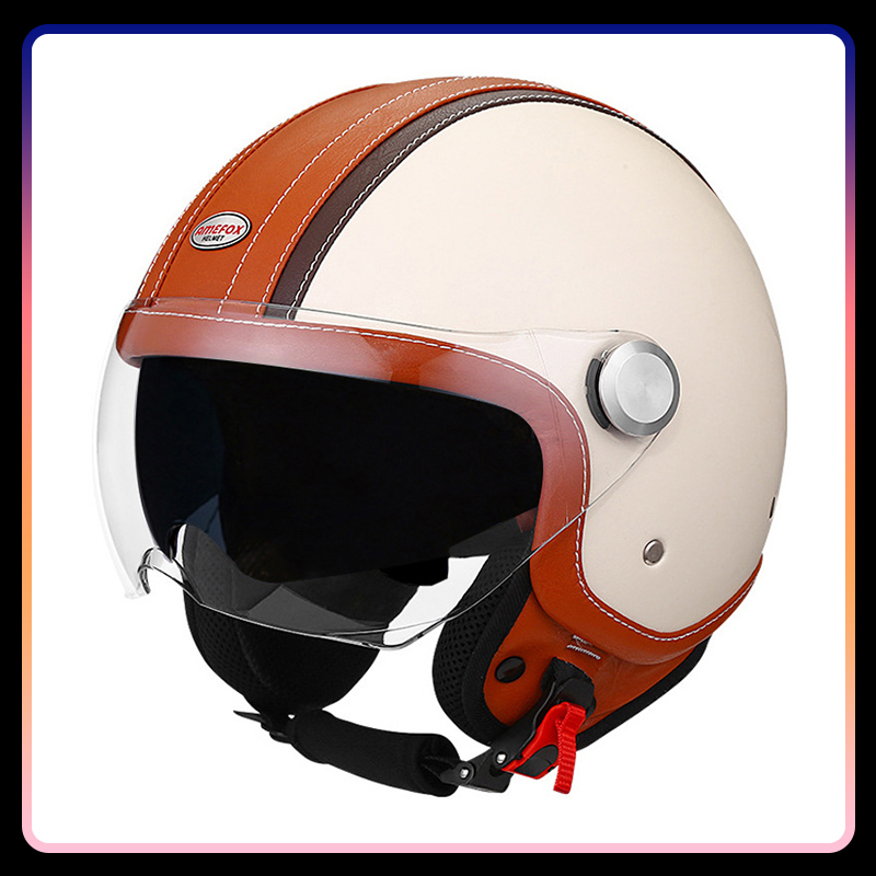 DOT ได้รับการอนุมัติ Daul เลนส - Vintage Open Face Retro Helmet บทวิจารณ์และราคา