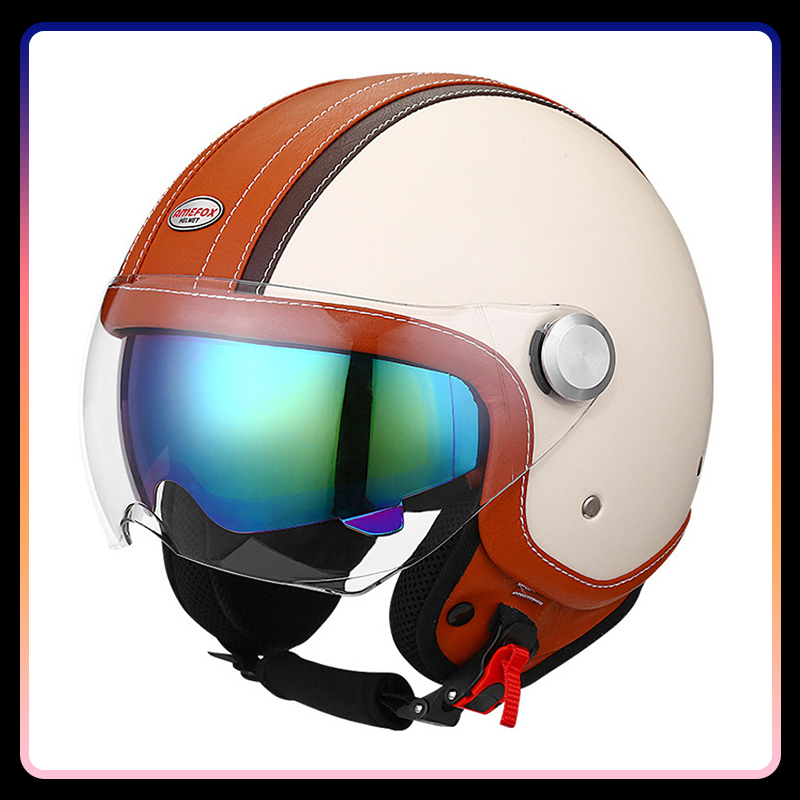 DOT ได้รับการอนุมัติ Daul เลนส - Vintage Open Face Retro Helmet บทวิจารณ์และราคา