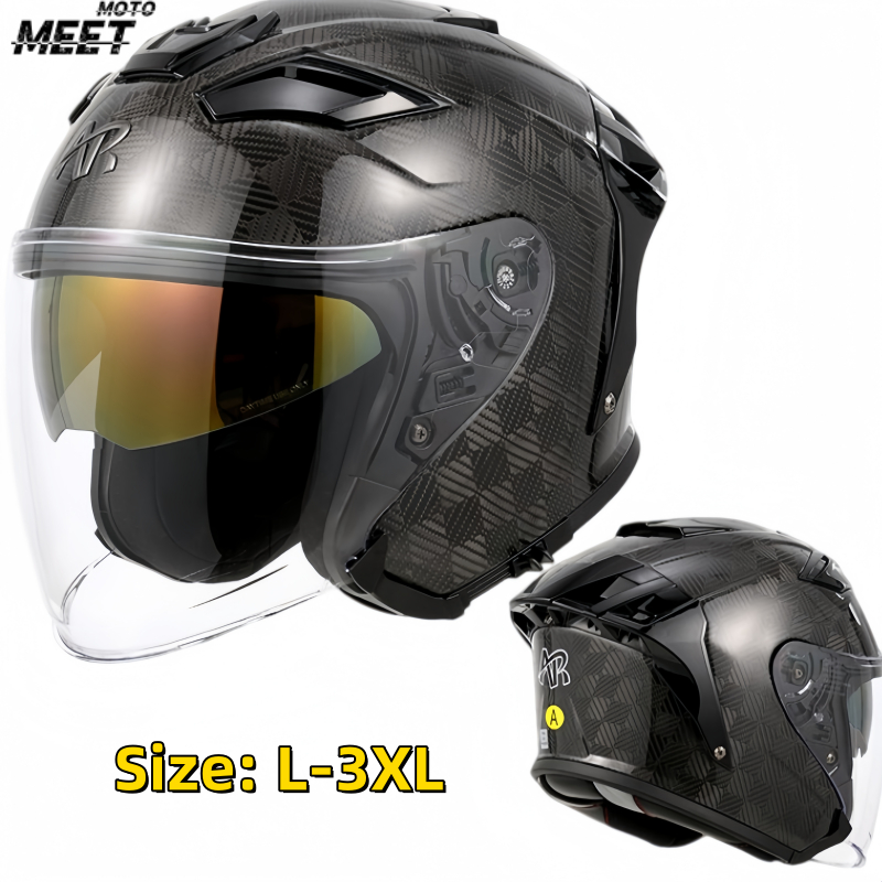 หมวกกันน็อคเต็มใบสำหรับมอเตอร์ - Carbon Fiber Lightweight Motorcycle Helmet บทวิจารณ์และราคา