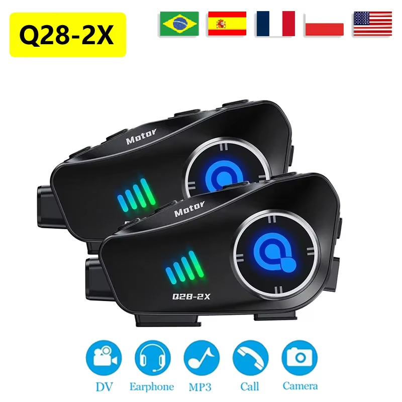 ใหม่ Q28-2X หมวกกันน็อครถจักรย - Universal Motorcycle Helmet Intercom Headset บทวิจารณ์และราคา